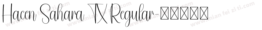 Hacen Sahara TX Regular字体转换